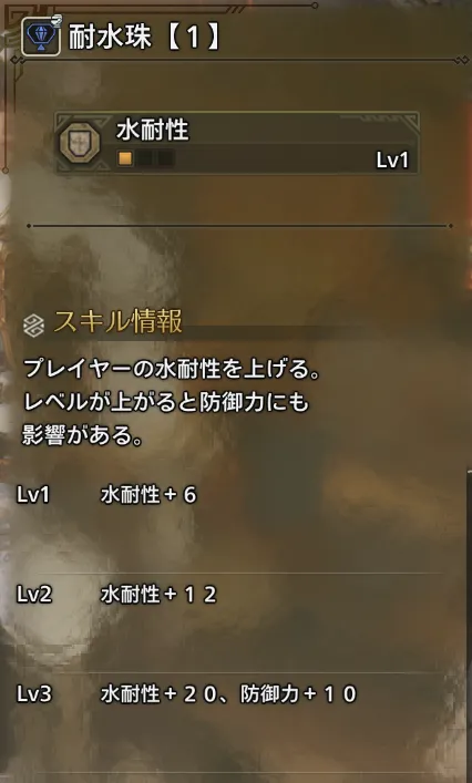 水耐性