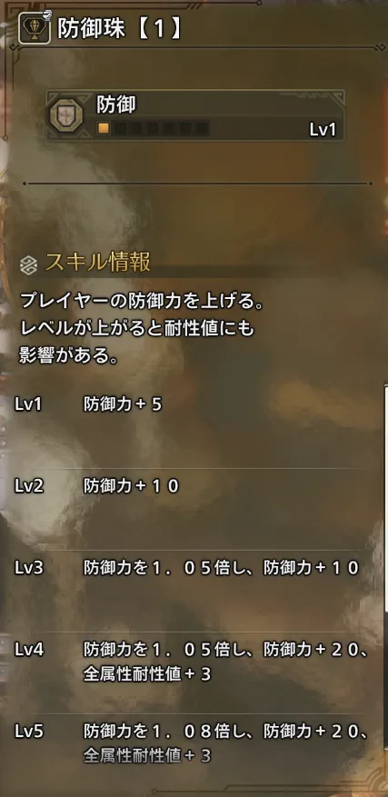 防御
LV1~Lv5